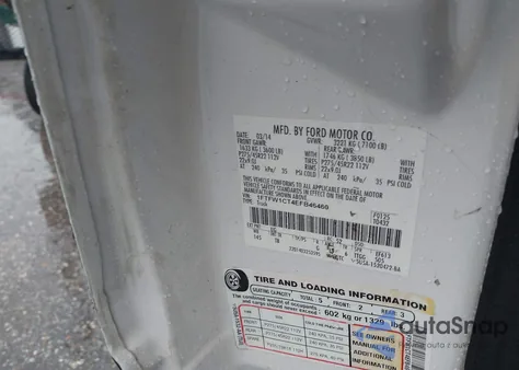 2014 Ford F-150 Limited z USA, uszkodzony, nr VIN 1FTFW1CT4EFB46460